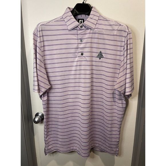 Foot Joy Mens Golf Polo (Purple & White) Size XL‎ - Picture 1 of 6